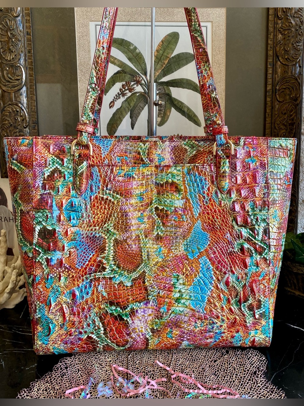 ❤️GORGEOUS “APRIL” Brahmin XL Tote ❤️ - Picture 3 of 16